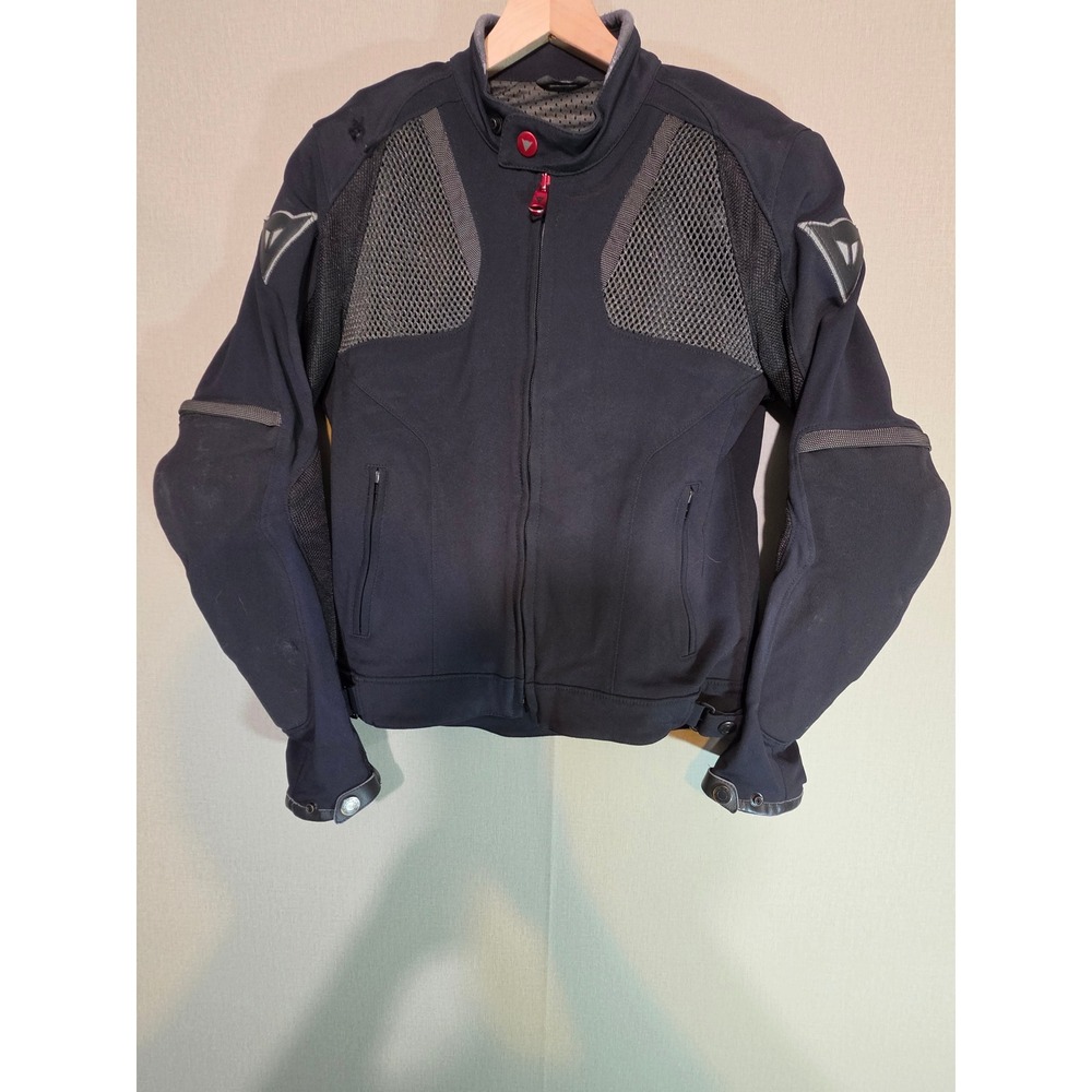 Dainese Womens Black Mesh Textile Motorcycle Riding Jacket with Armor Padding